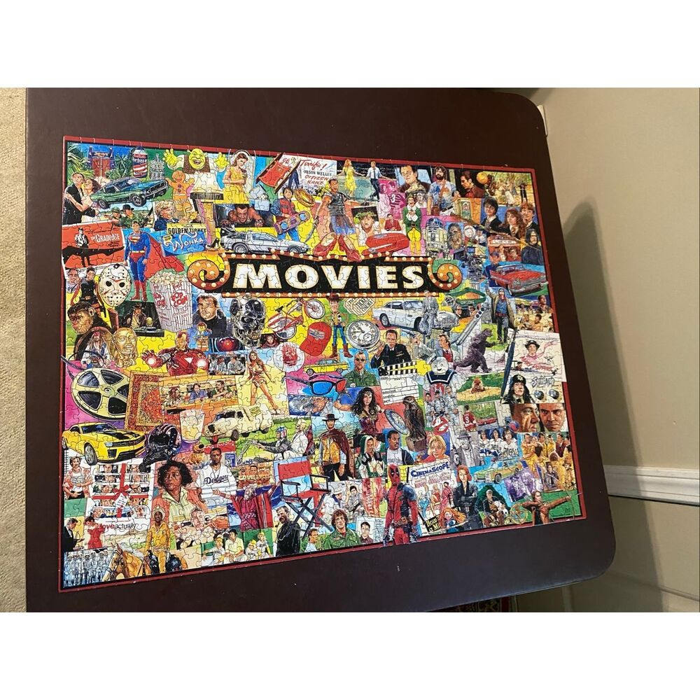 White Mountain Jigsaw Puzzle "Movies" 1000 pieces COMPLETE 100%